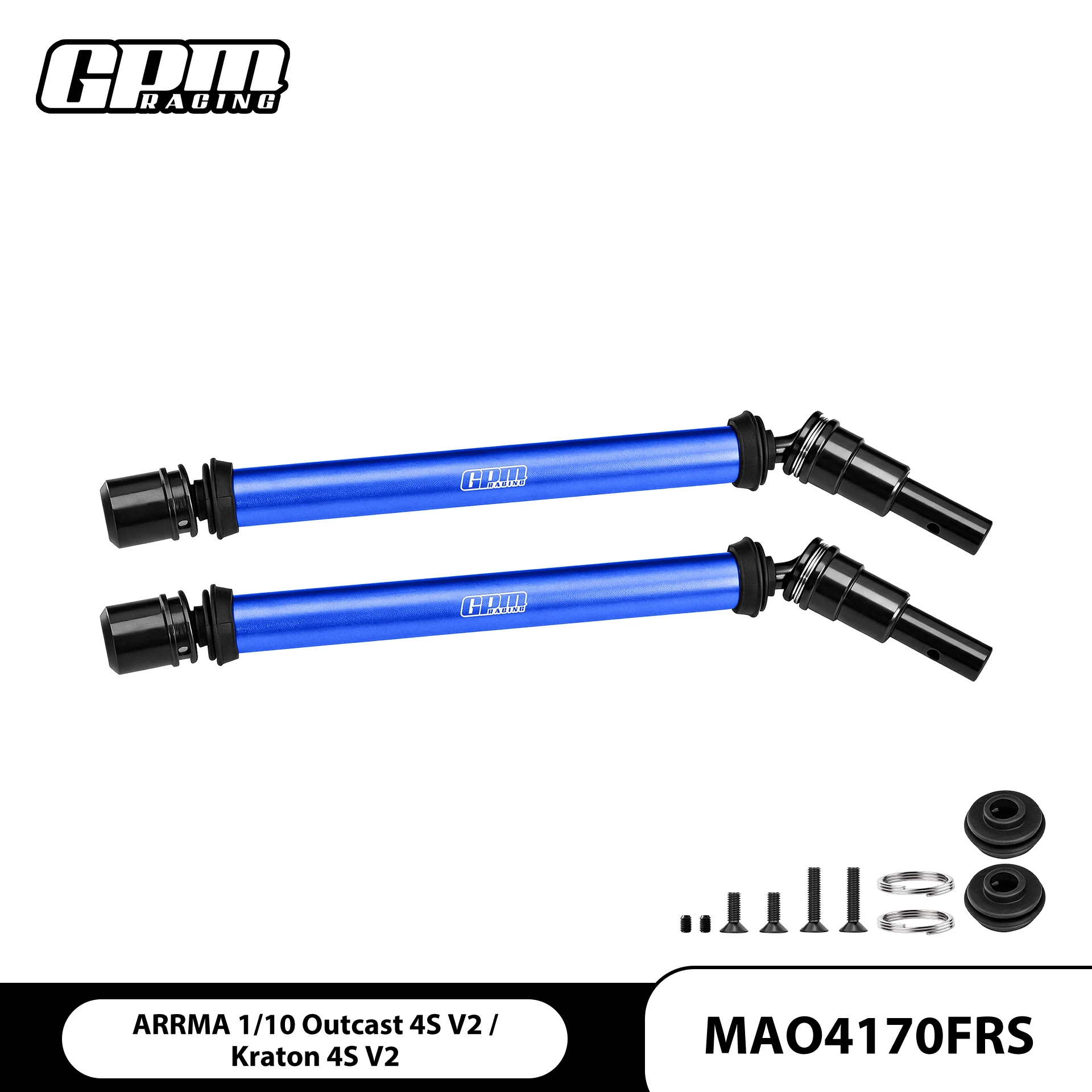 

GPM Carbon Steel+Alloy Front / Rear CVD Drive Shaft For Outcast Kraton 4X4 4S V2 ARA4410V2