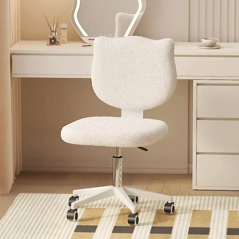 Cream style makeup chair, home computer chair, office chair, internet celebrity swivel chair, bedroom, dormitory, backrest chair