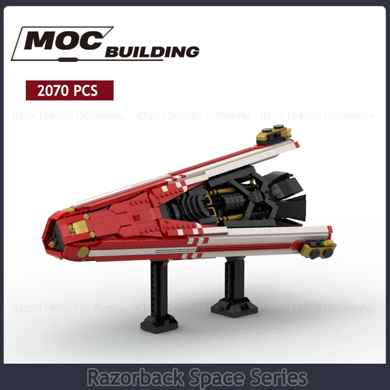 Moc Building Blocks Razorback Space Series Spaceship Technology Bricks With Stand DIY Assembly Puzzle Model Collection Toys Xmas