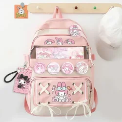 Kuromi  Sanrio Mochilas, My Melody Anime Backpack Student Junior High  Primary School Cute Girl  Escuela,Korean Style