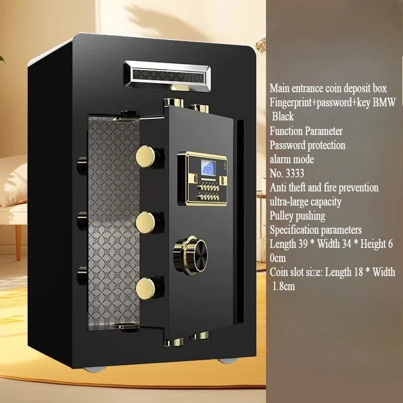 #Storage Money Savings Challenge Safe Security Box Piggy Bank Wealthy Safe Deposit Box Password Lock Safe Fingerprint Password
