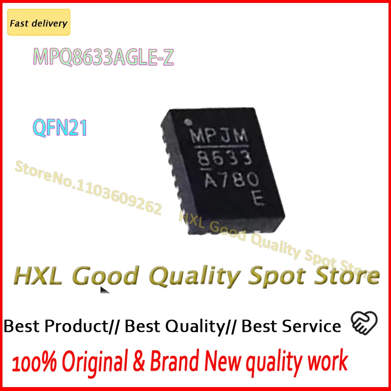 

MPQ8633AGLE-Z MPQ8633AGLE MPQ8633 QFN-21 16В, 12А, синхронный понижающий преобразователь с регулируемым ограничением тока, 100% новый, 10 шт.