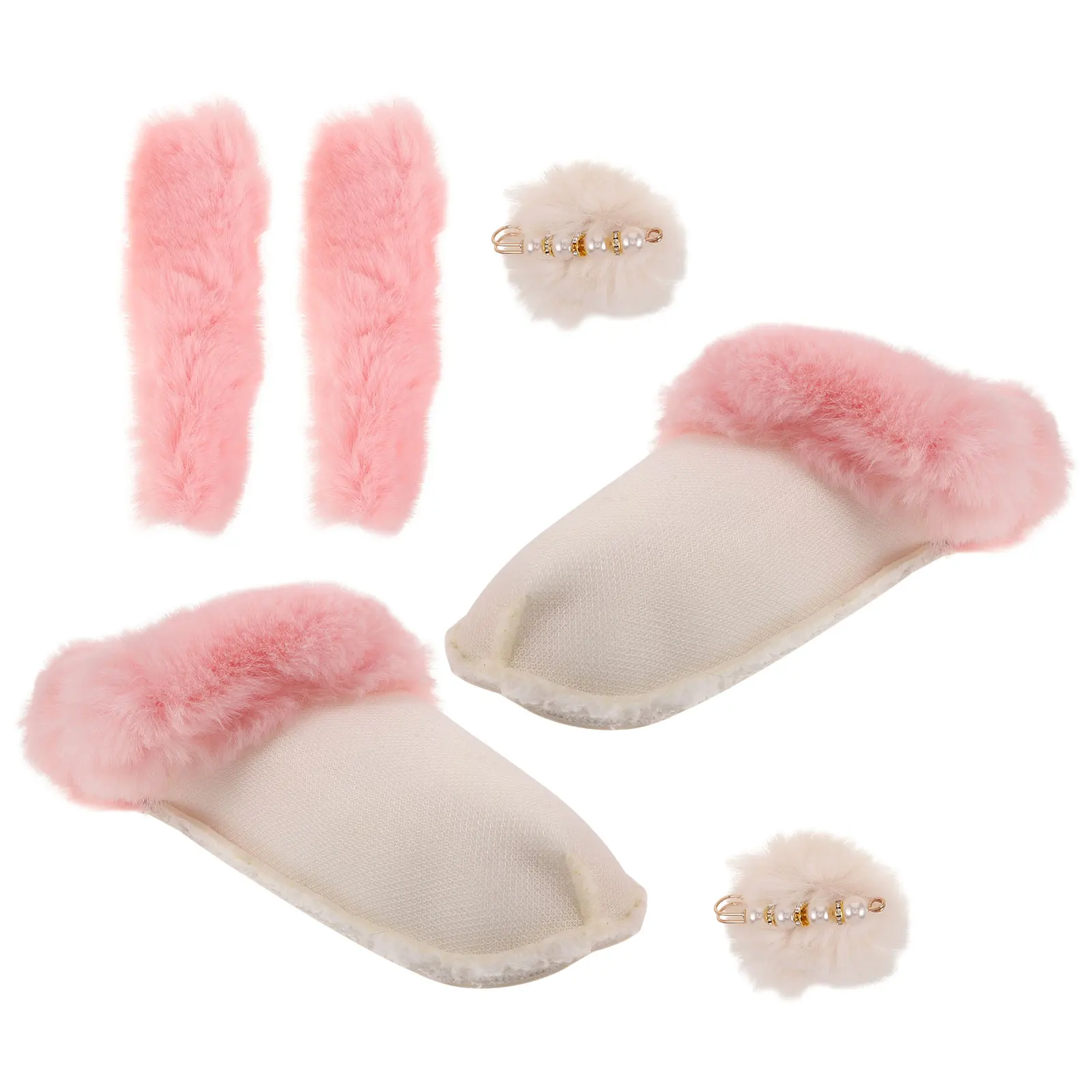 

1Set Thickened Warm Shoes Liners Pink 42-43 Cotton Shoe Stockings Removable Cozy Winter Shoes Replacement Insoles