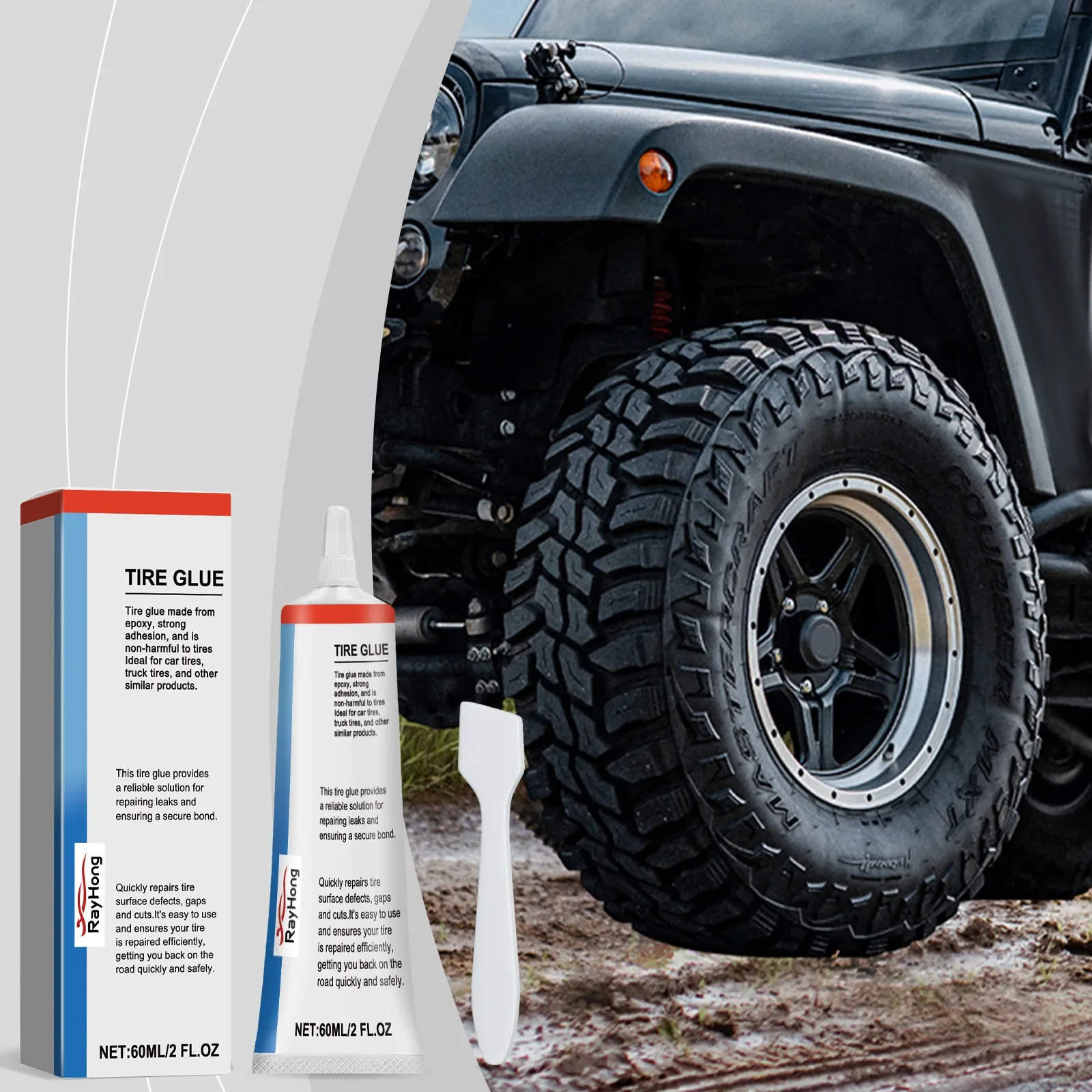 Tire Repair Kit Repair Soft Repair Glue for Repairing Side Cracks and Scratches of Car Tires