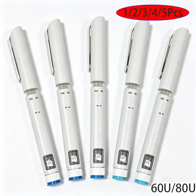 1/2/3/4/5Pcs Mini Disposable Peptide Injection Pen 60Unit/80Unit Magic Needle Hyaluron Pen Precise Dosage Lightweight