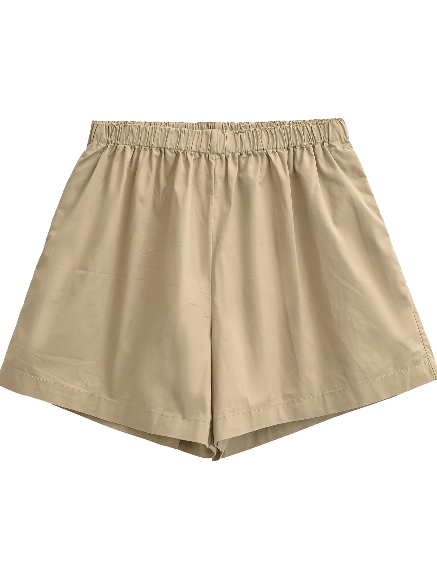 

American Retro Lazy Style High Waist Wide Leg Workwear Shorts Women Loose Fit Versatile Slimming Hot Pants Casual Cotton Trou...