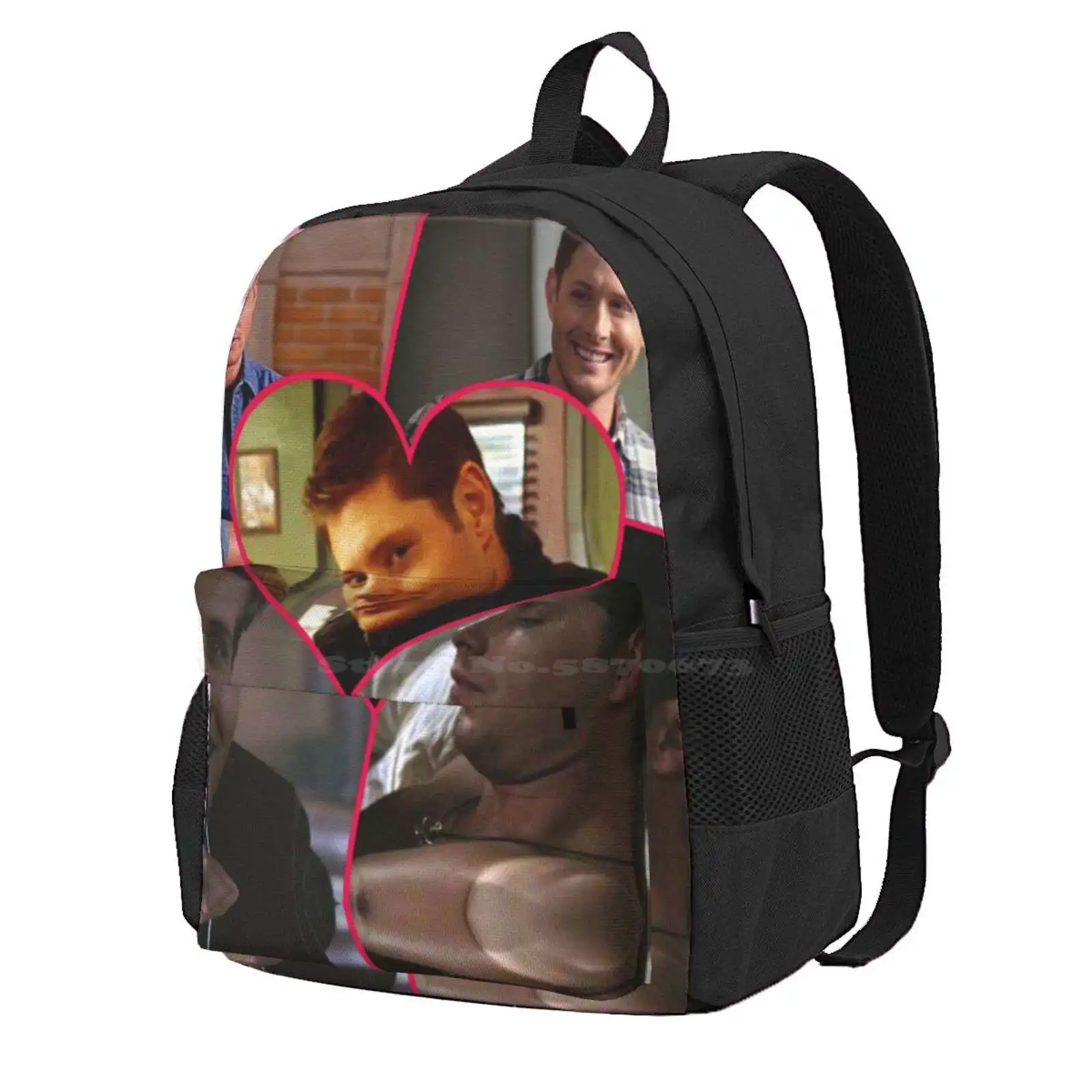 Dean Winchester Collage 1 Hot Sale Schoolbag Backpack Fashion Bags Dean Winchester Supernatural