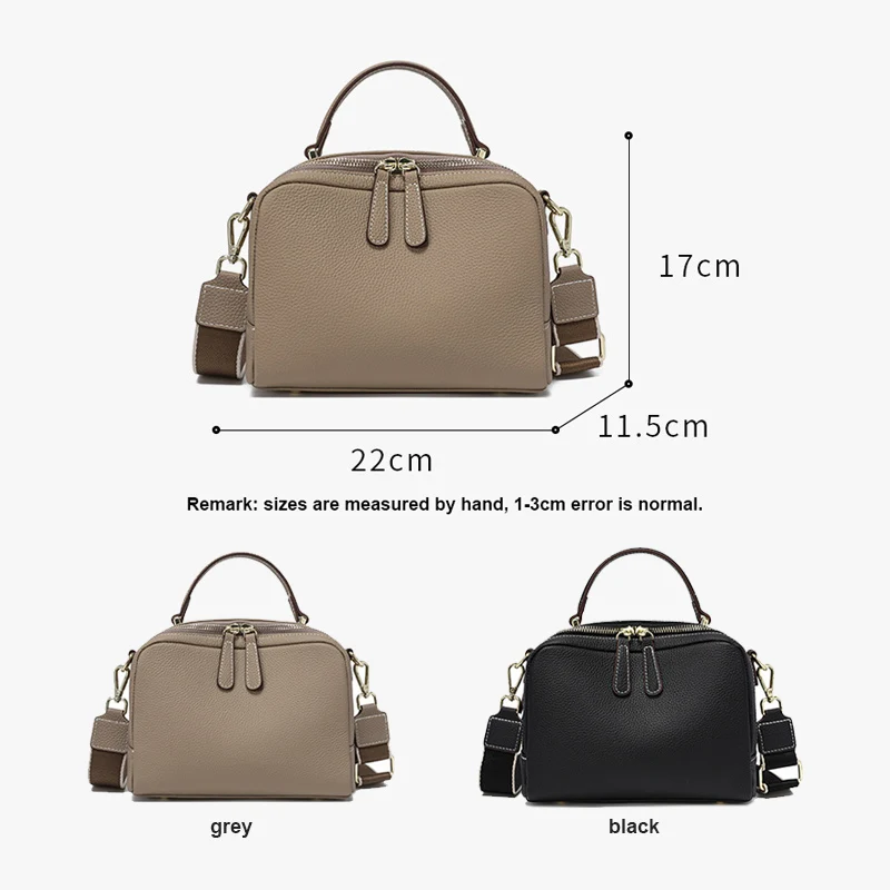 2024 New Women Bag Genuine Leather Handbag Lady Fashion Shoulder Bag Female Large Capacity 2 compartments Messenger Handbag