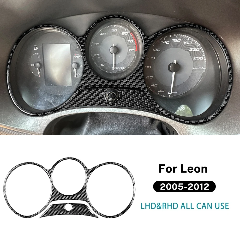 

Для Seat Leon 2005 2006 2007 2008 2009 2010 2011 2012 автомобильный приборная панель спидометра отделка из настоящего мягкого углеродного волокна наклейка