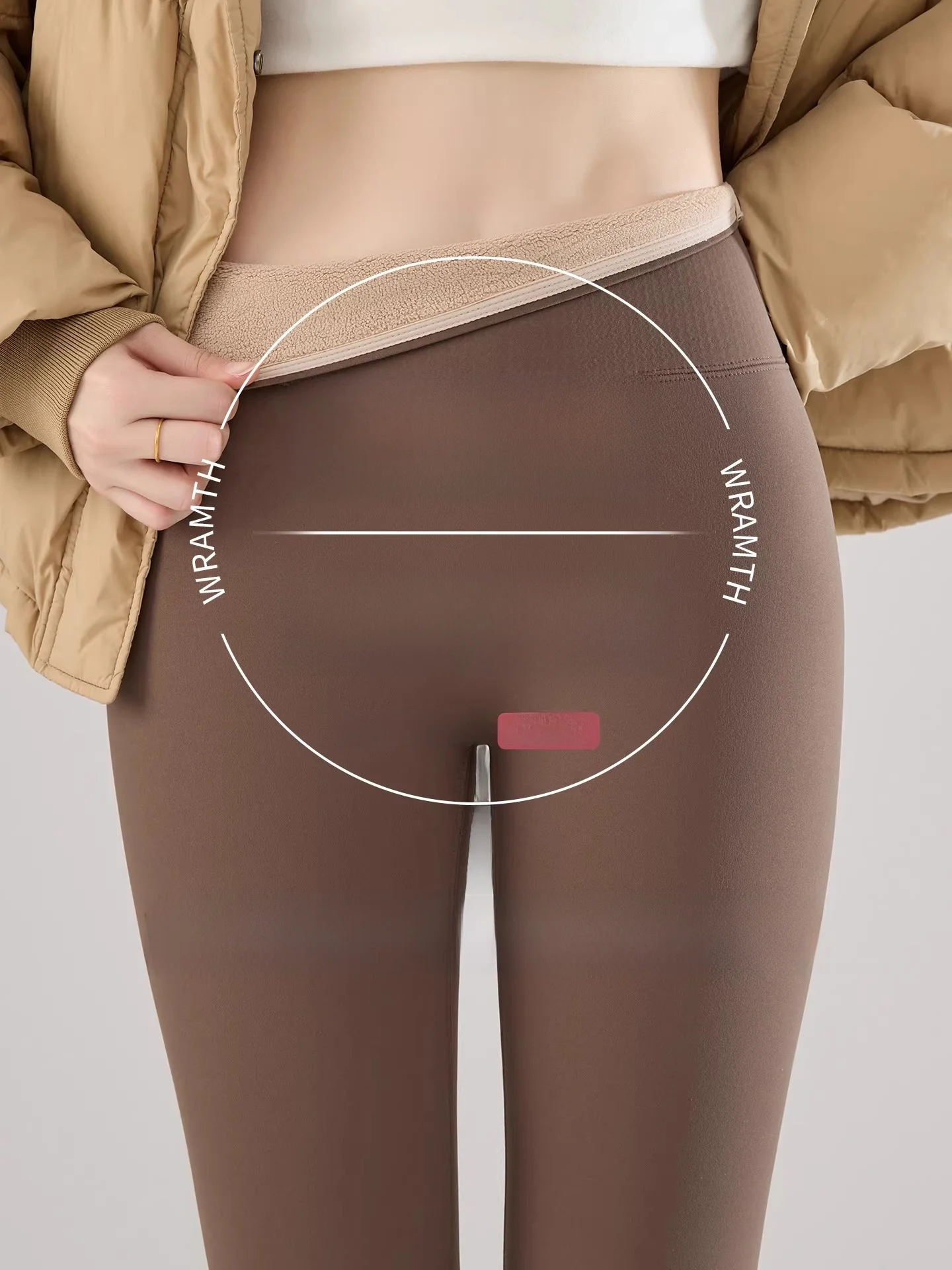 

Женские утепленные флисом леггинсы для йоги с высокой талией, утягивающие живот, облегающие, базовый слой, повседневные, длиной 7/8