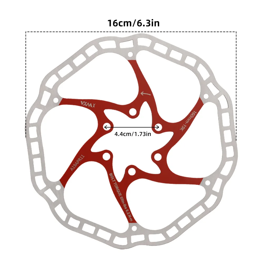 VXM 160/180mm 6-Bolt Floating Brake Rotor Disc for Mountain Bikes