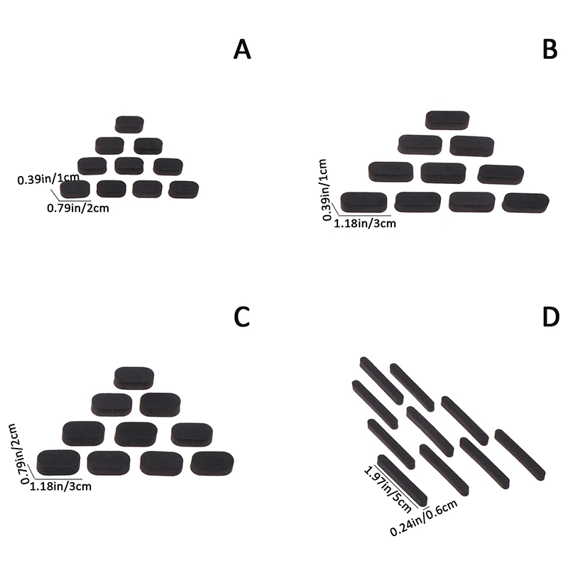10 pièces pour FPV RC Drone cadre Kit M3 éponge train d'atterrissage patins tapis pieds Anti-Vibration antichoc EVA éponge tapis pour 180 210 250