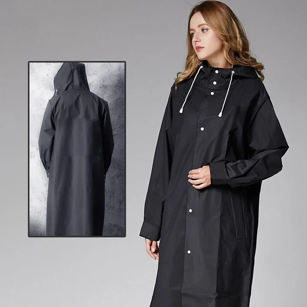 

New Fashion Adult Waterproof Long Men Women Raincoat Hooded for Big Boy Girl Travel FIshing Climbing Cycling Accessory