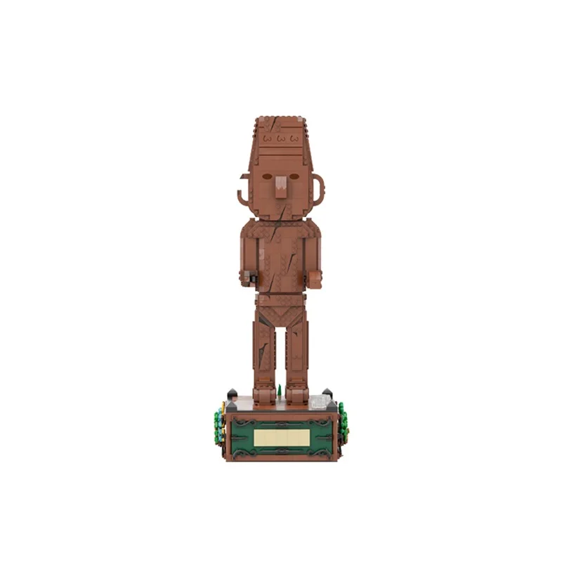 MOC Animated Doll The Broken-Ear Idol Model Building Blocks Cartoon Adventure Action Figure Statue Assembled Brick Toy Gift