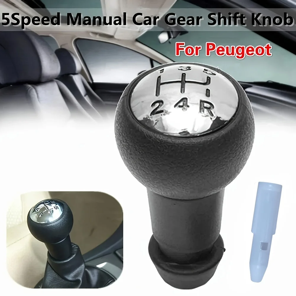 5 Speed Car Gear Stick Shift Knob Lever Pen Adapter Replacement For Peugeot 206 207 307 308 For Citroen C4 Picasso Berlingo 2009