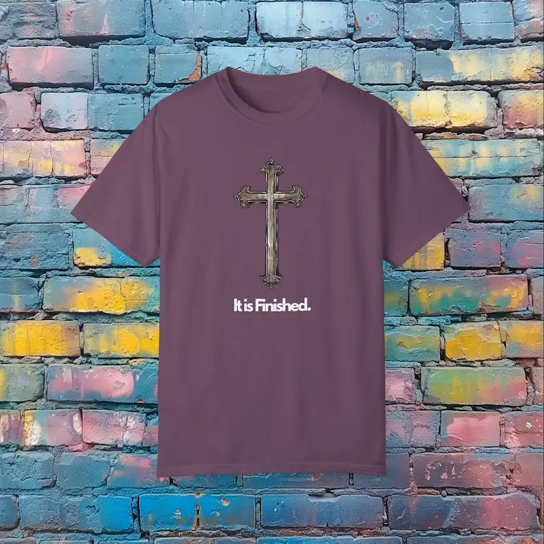 It is Finished T-Shirt - Christian Graphic Tee for Church