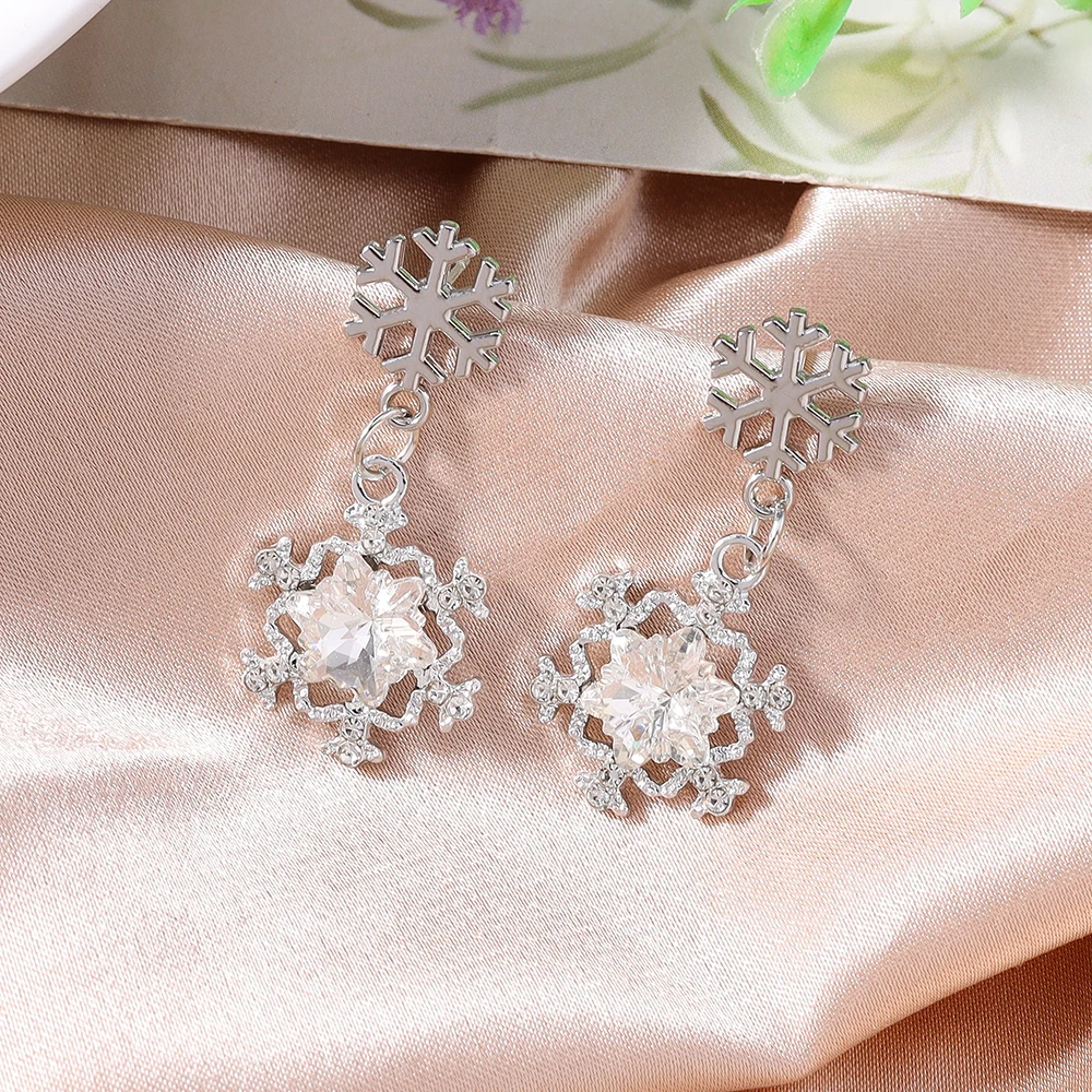 Aihua Fashion Cubic Zirconia Polaris Sterne Ohrringe Weißgoldfarben Hochzeit Party Schmuck für Frauen Kristall Stern Ohrringe – Detail 9