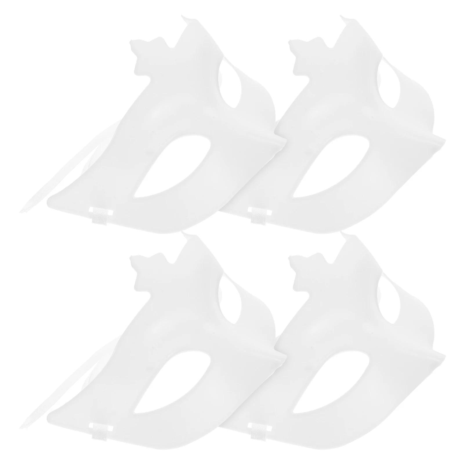 

10 Pcs Half Face Mask Blank DIY Plastic Masquerade Party Halloween Accessories Lightweight Comfortable Breathing Easy to Paint