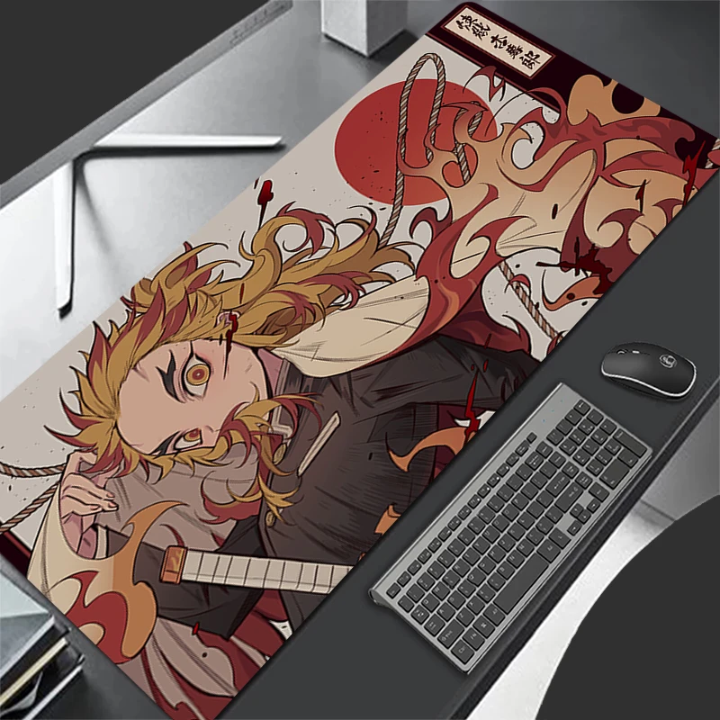 

Mouse Pad Demon Slayer Gaming Laptops Keyboard Mat Deskmat Pc Accessories Desk Protector Anime Gamer player carpet Mousepads XXL