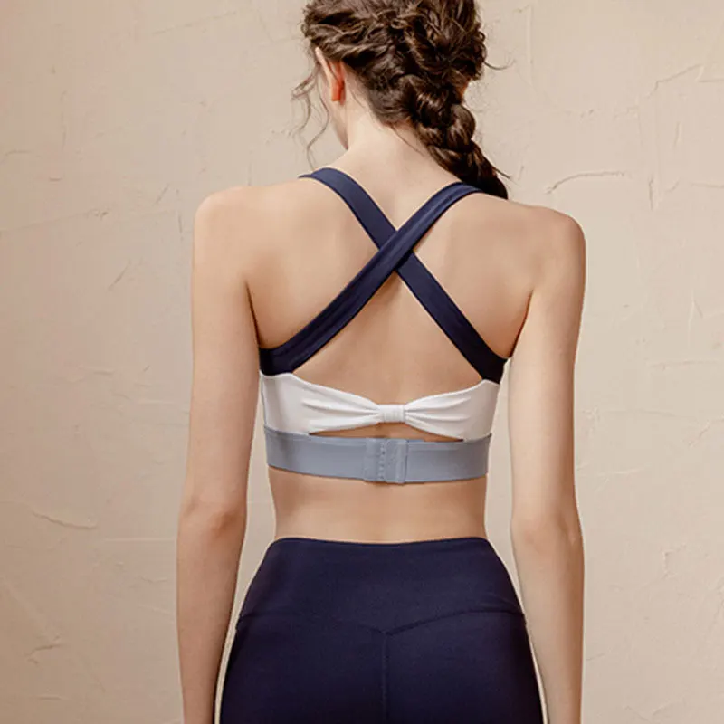 LOERSS Yoga Set Women's Contrast Slim Seamless Sports Sleeveless Crop Top Fitness Leggings Workout Running Female Yoga Tights