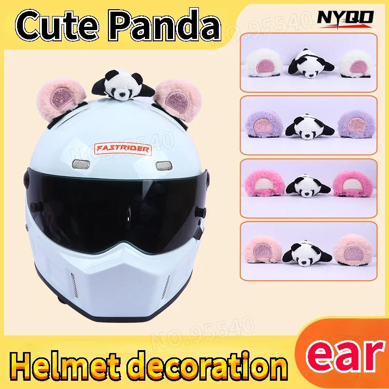 

Helmet decoration bear ears electric accessories cute accessories panda optional helmet accessories cute helmet decoration