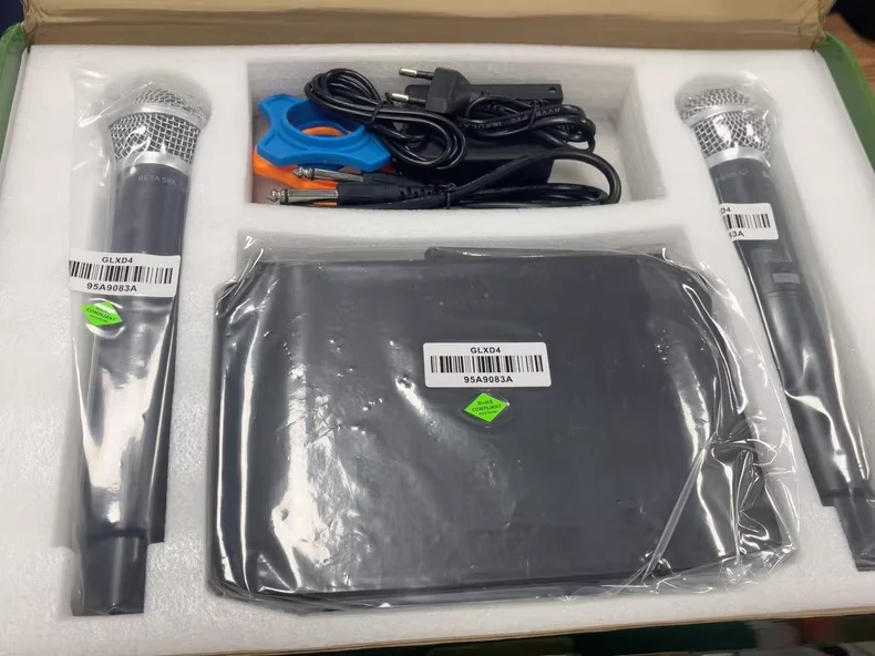 오리지널 쉘러 GLXD4 SM58 무선 마이크 초고주파 다이나믹 전문 파티 무대 노래방 마이크
