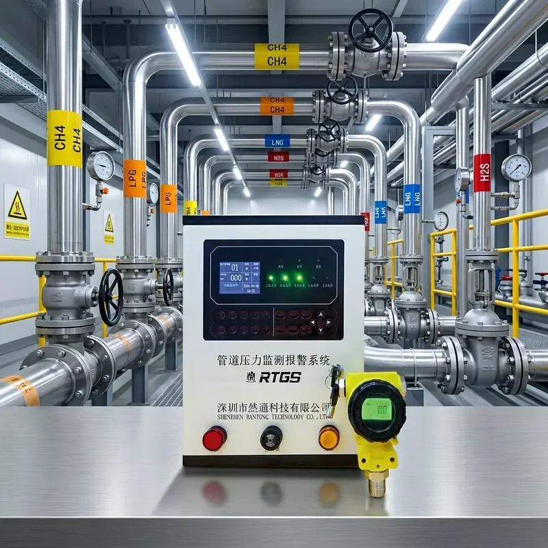 4G Industry natural Pipe line LPG/LNG/CH4/H2S Manometer Monitoring Detection Controller