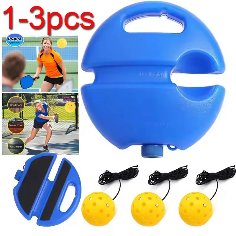 Pickleball Solo Trainer Rebounder Stable Water Injection Base Elastic Rope Pickle Ball Training Tool for New Players
