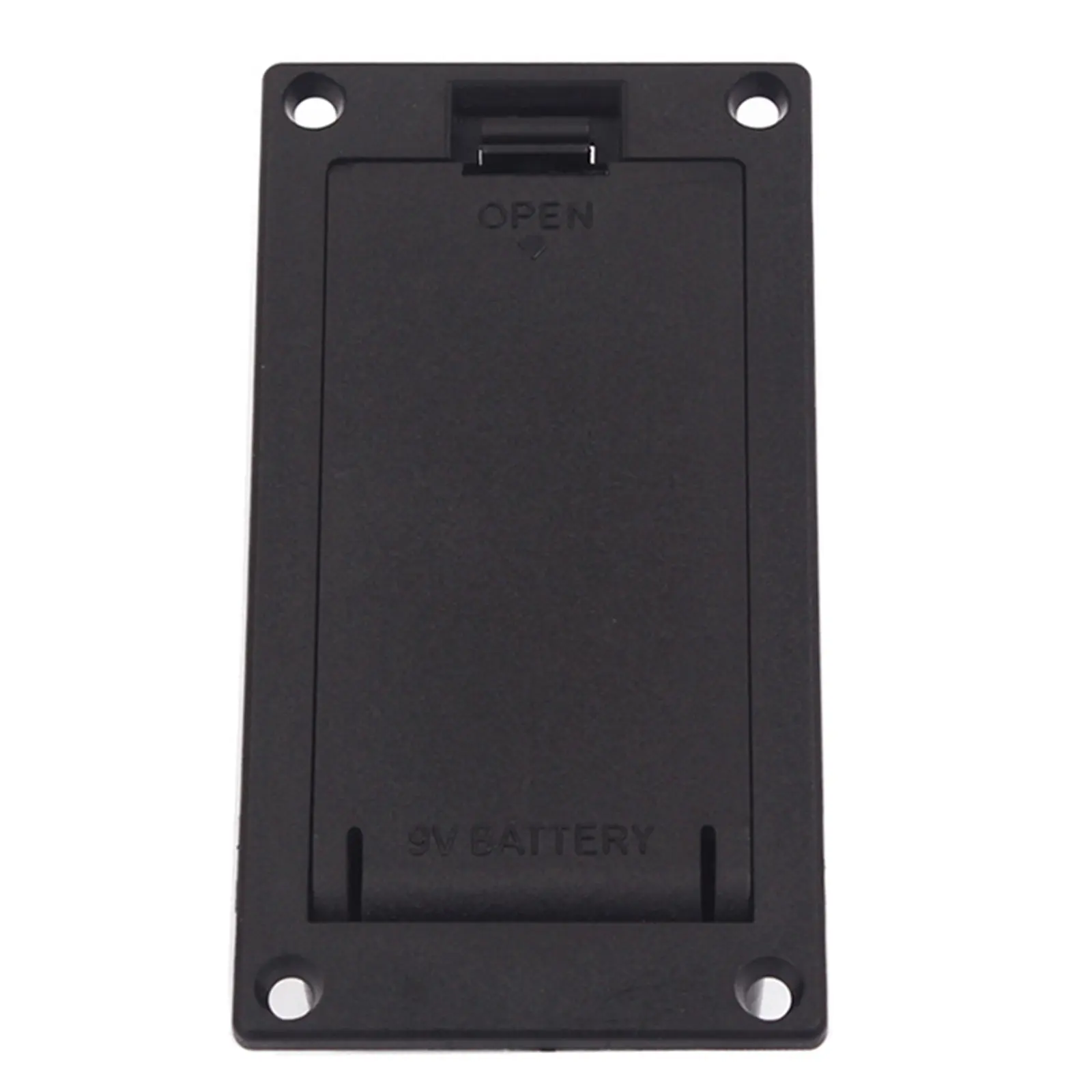 9V Battery Holder Box for Guitar Bass Ukulele Flat Mounting Design High Durability Easy Replacement Non Wired Interior Black
