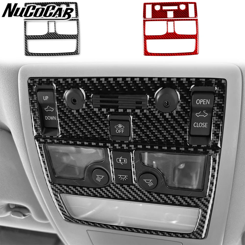 For Lexus GS 350 2012-2020 Carbon Fiber Roof Reading Light Control Panel Trim Cover Car Accessories Interior Decorative Stickers