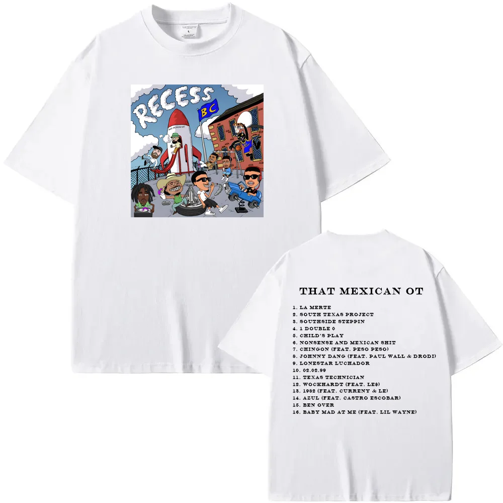 

That Mexican OT-Recess T-SHIRT 2025NEW Camiseta Hombre Grunge Punk Tee-shirt Summer Round Neck 100%Cotton High Quality Tshirt
