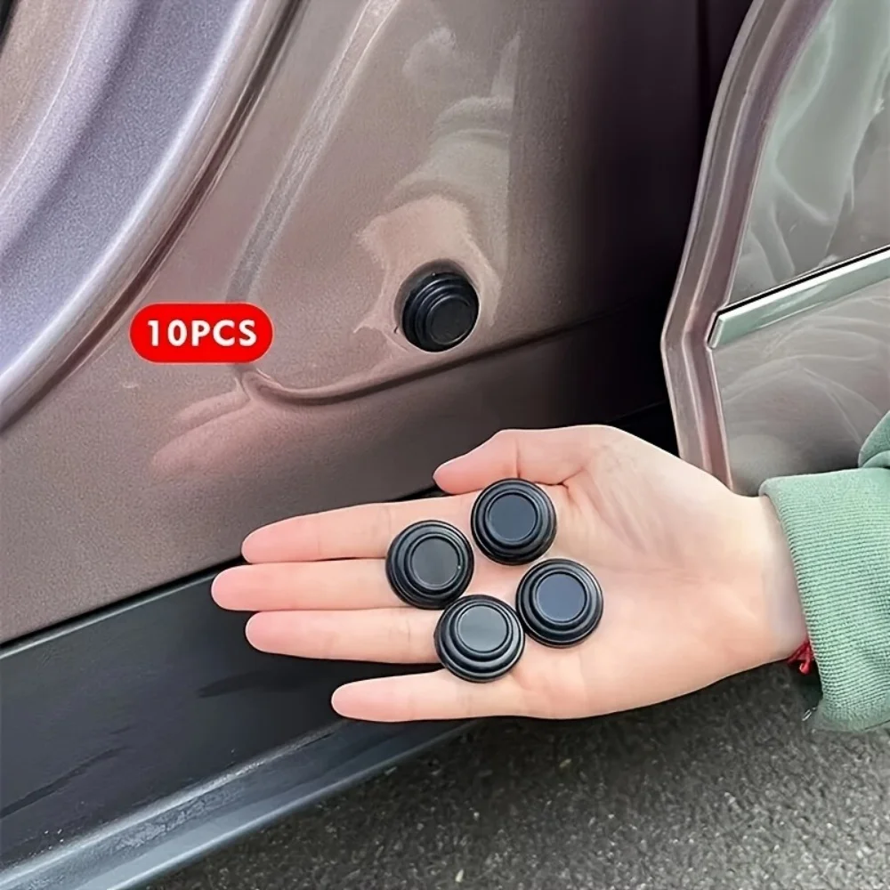 10pcs Car Door Shock Absorbing Gasket Door Closing Buffer Pad Door Side Sound Insulation Protection SelfAdhesive Device