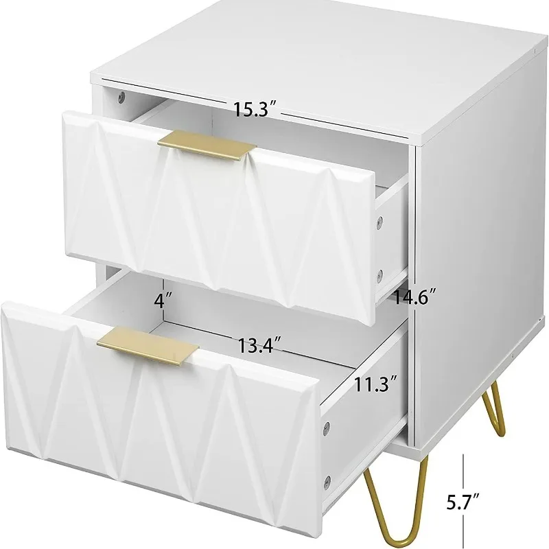 

Simple and modern bedside table, easy installation-free, bedside locker