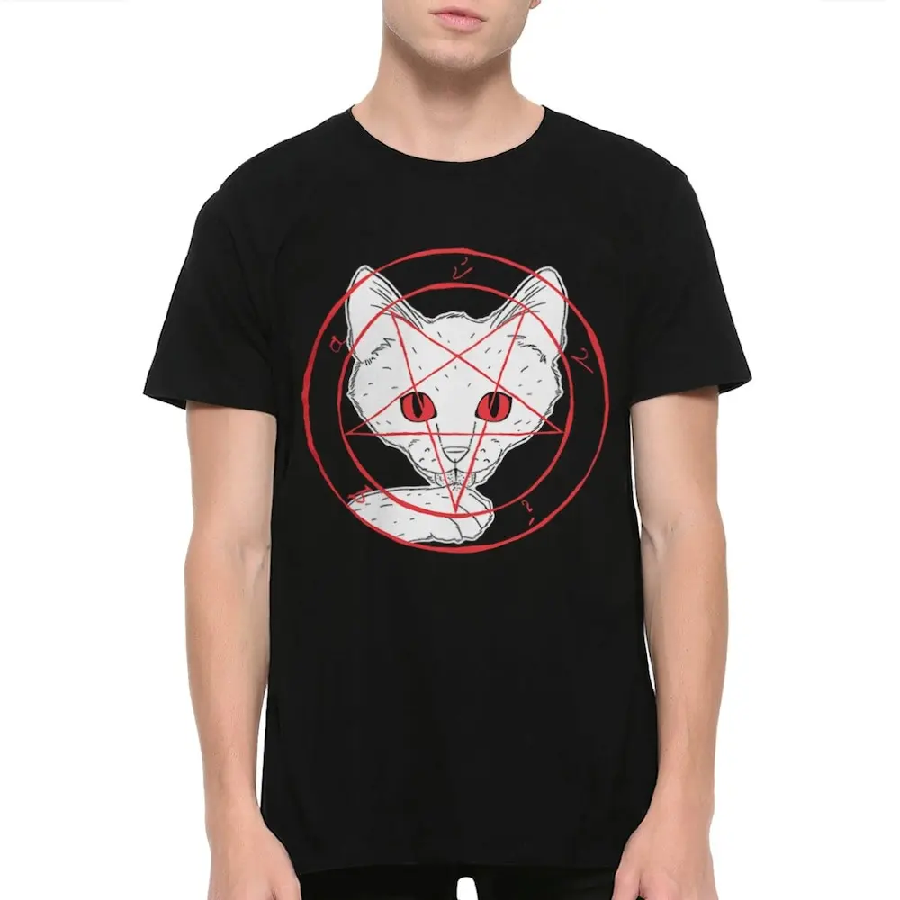 Devil Cat Pentagram T Shirt Men'S And Women'S Sizes 969200