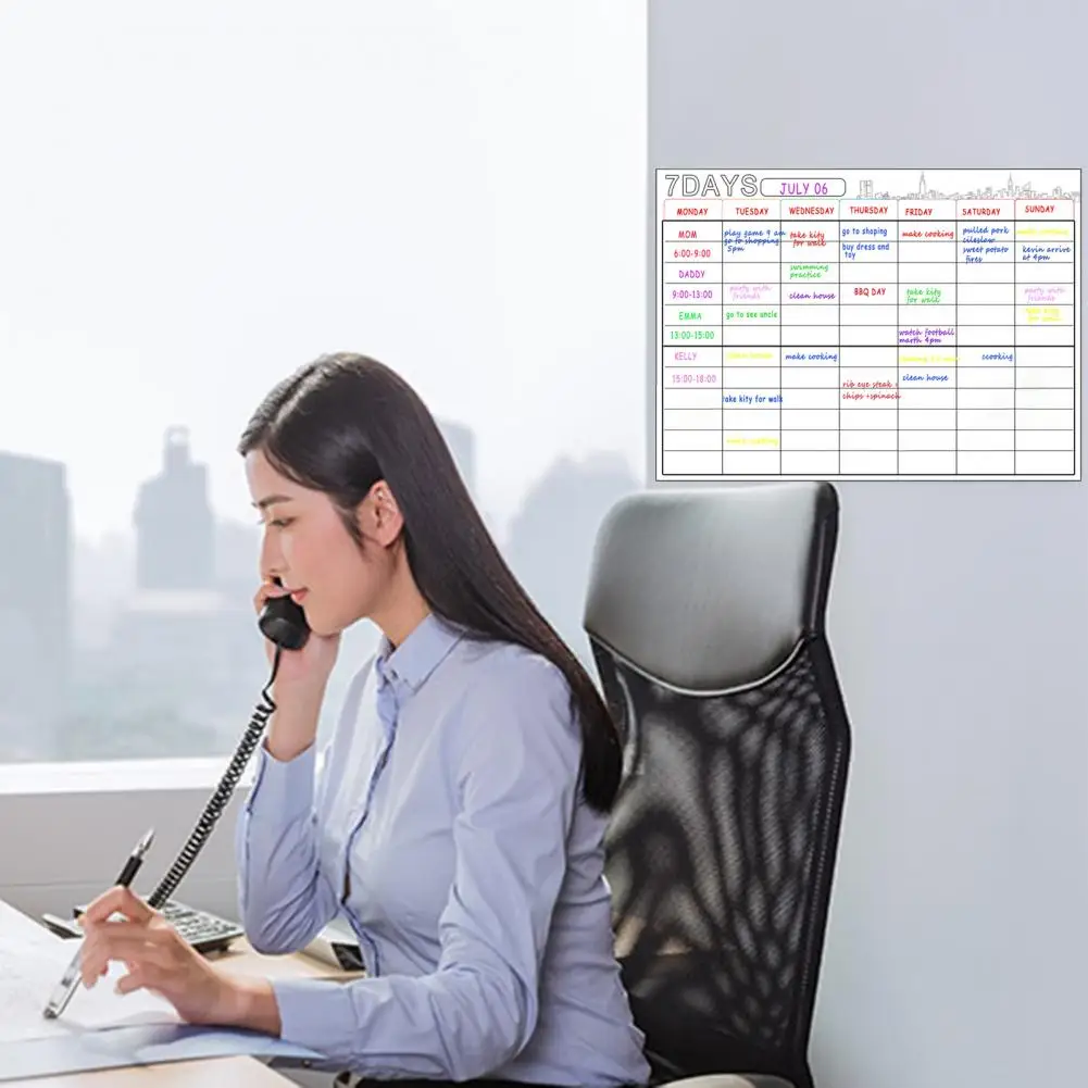 Magnetic Whiteboard Wall Sticker Soft Waterproof Wall Board Protector Erasable Memo Message Board For Office Home Kids Use