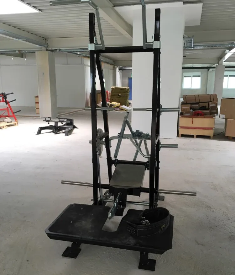 Hoge kwaliteit commerciële krachttraining fitnessapparatuur hoge riem squat machine HS64T