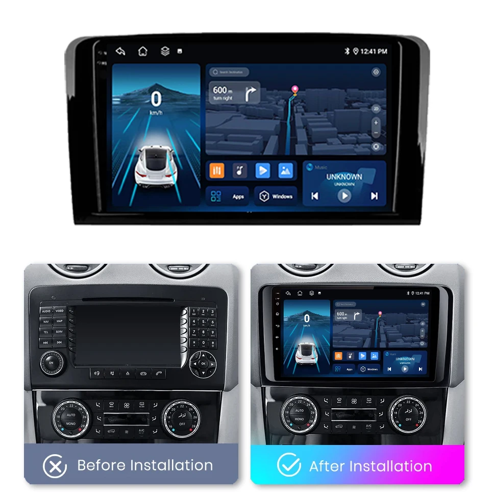 2Din Android Car Radio for Mercedes Benz ML 320 ML350 W164 2005 -2012 GL 500 GL500 X164 DSP WIFI BT FM Car Intelligent Systems