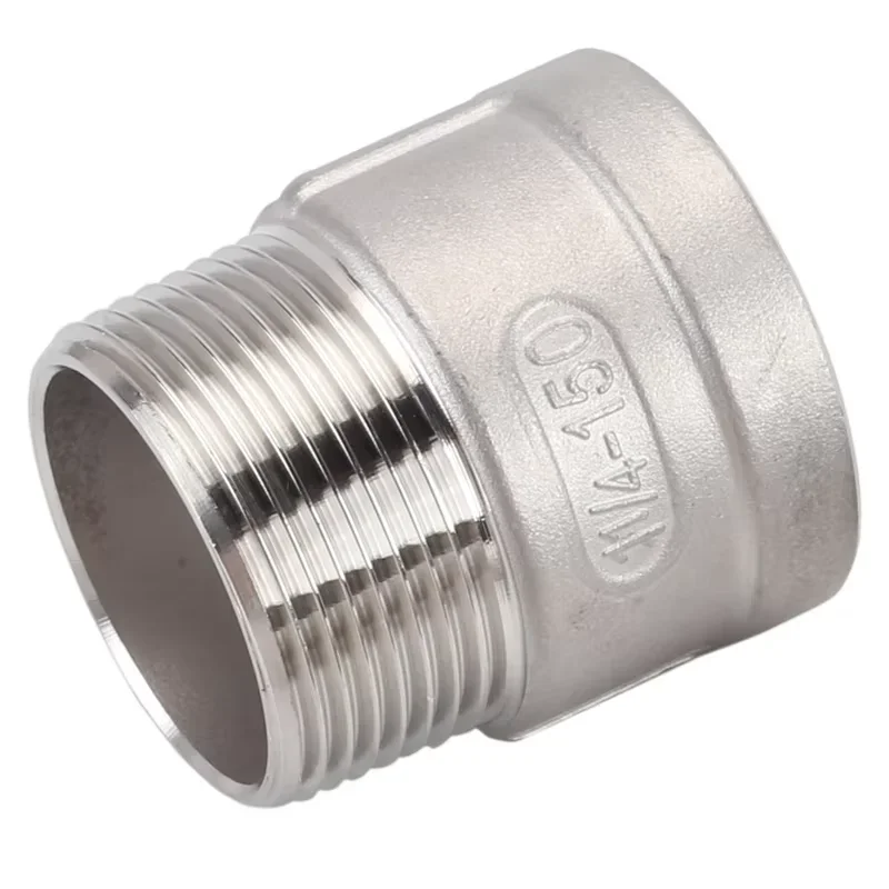 Female/Male Thread Pipe Fitting Straight Connector 1/4＂3/8＂1/2＂3/4＂1＂1.2＂1.5＂2＂BSP 304 Stainless Steel Adapter Joint Acc