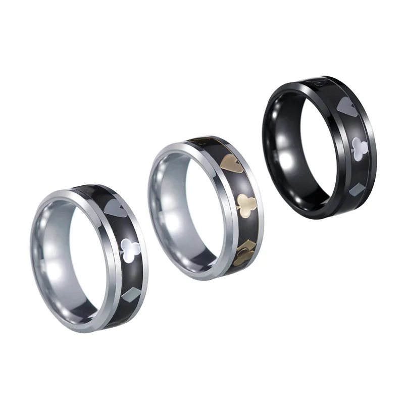 Smart Stainless Steel Multifunctional Ring For Couples Mood Changes Color From Waterproof Body Temperature Measuring Ring