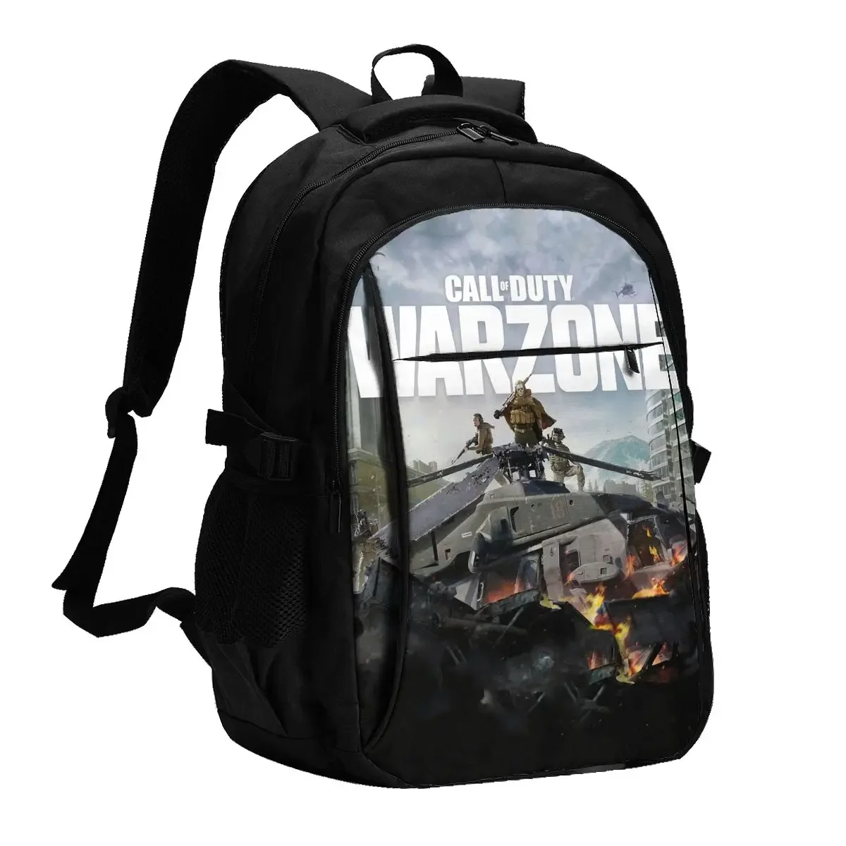 Game Call Of Duty Warzone Mobile Travel Laptop Backpack, Business Water Resistant Backpack with USB Charging Port, College Bag