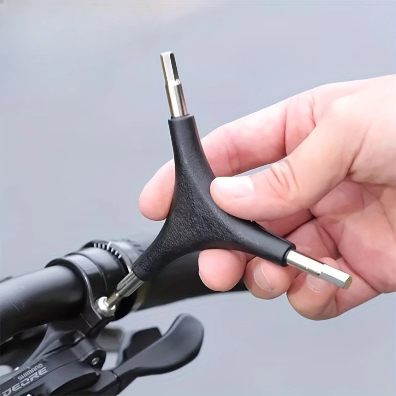 1pc Triple‑Head Y Shape Hex Socket Wrench Portable Multi‑function Hand Spanner for Mountain Bicycle Repair Maintenance