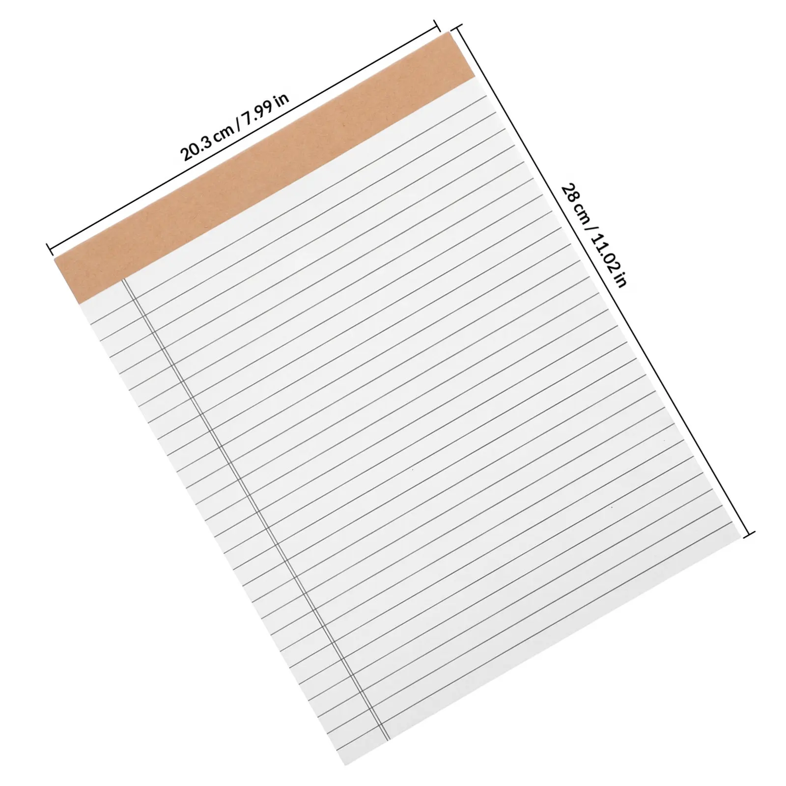10Pcs Legal Notepads 203x280mm Ruled White Paper 30 Pages Each Double-Sided for Office School Home Daily Planning List