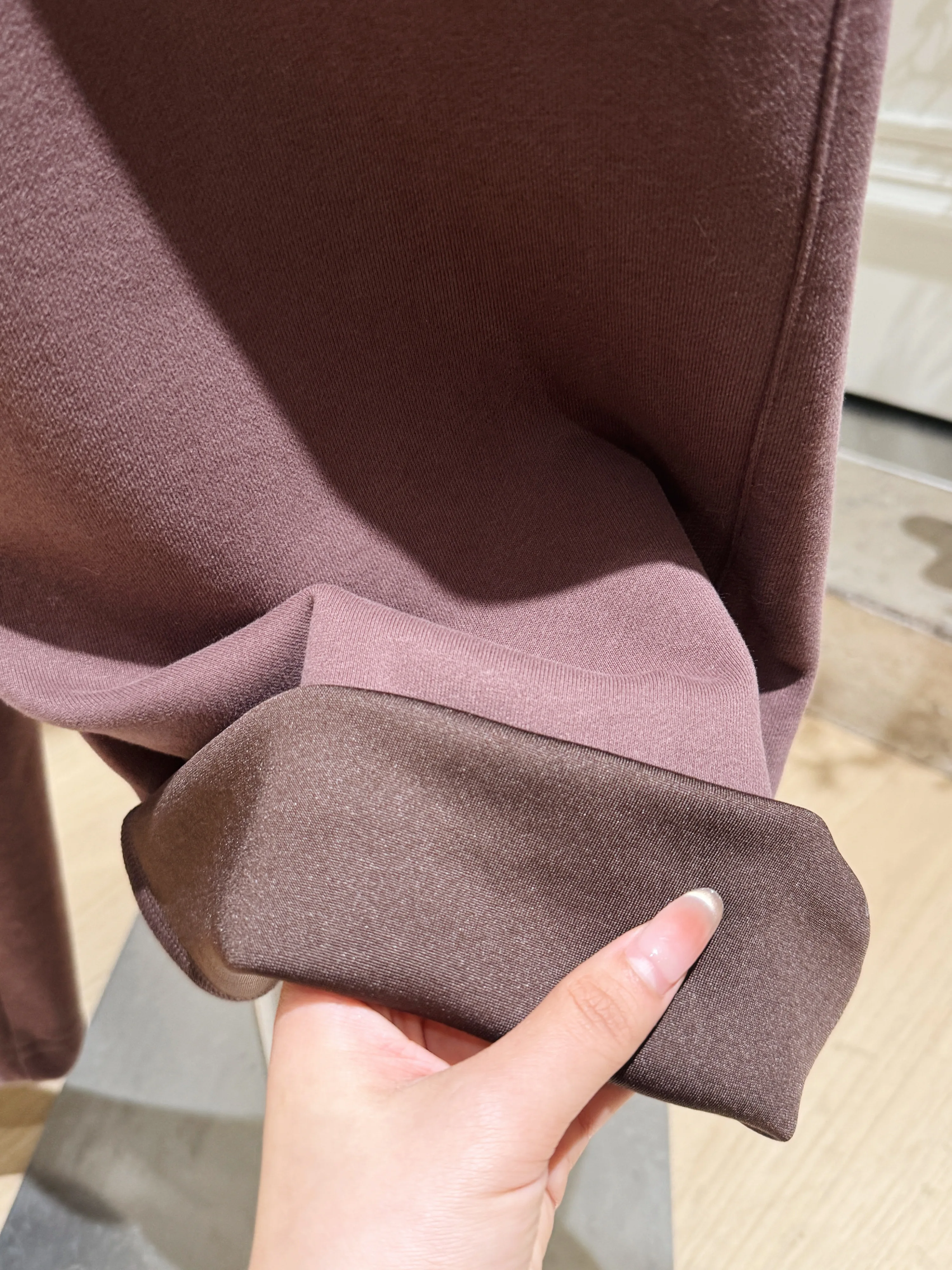 Pantalones de pierna ancha gruesos y cálidos con forro polar para mujer, ropa de calle informal, pantalones largos sueltos de Color sólido, Otoño e Invierno