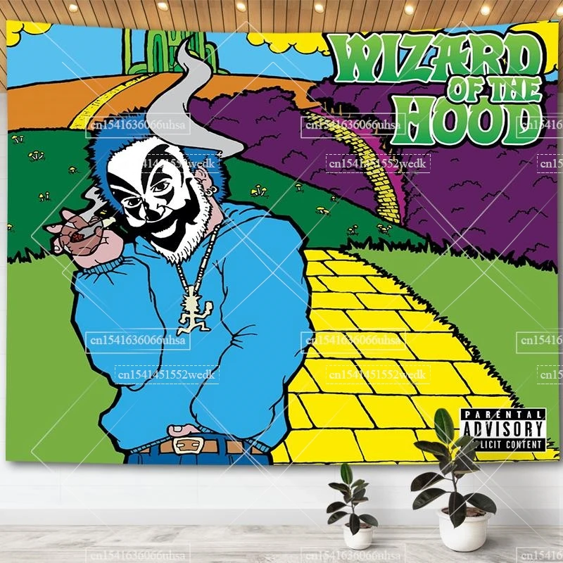 Gewalttätiger j Zauberer der Haube Kunst Musik album Poster Wand Hänge Tapisserie lustige Meme Wandteppiche Raum dekor ästhetischen Hintergrund
