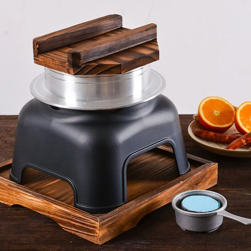 

Японская уличная спиртовая плита для кемпинга, горшок Улун, портативный горшок из алюминиевого сплава для приготовления на пару и риса, F5B0F5