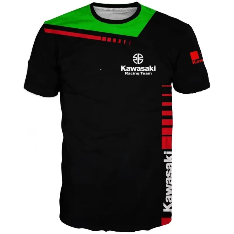

Kawasaki летняя спортивная на открытом воздухе популярная быстросохнущая дышащая мотоциклетная футболка тонкая мотоциклетная спортивная удобная футболка