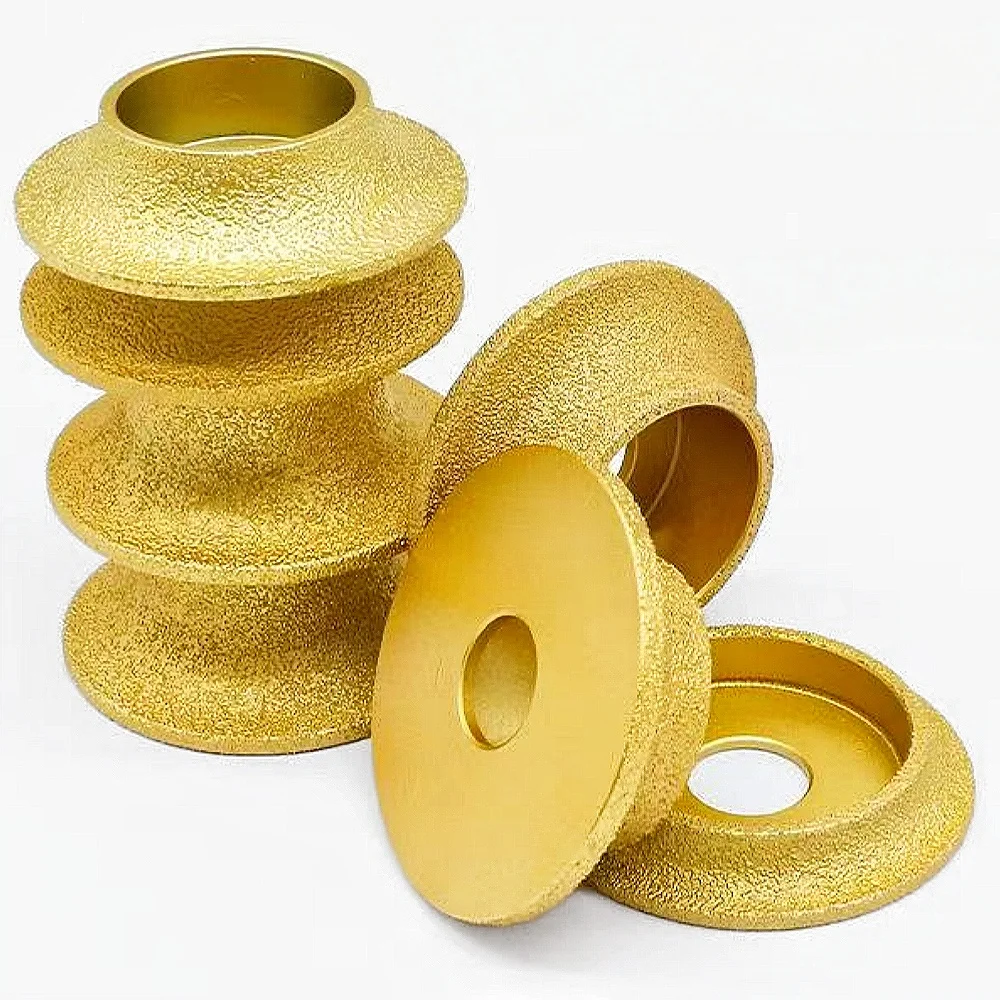 1 Stück Diamant-Schleifscheibe Vakuumgelötet Halbrundprofil Durchmesser 3 Zoll/75mm Schleifscheibe Diamantrad Bohrung 20mm
