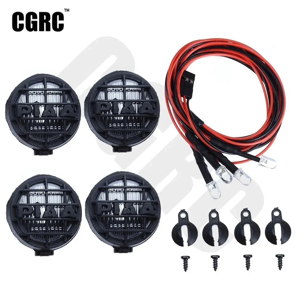 

4pcs Led Spotlight Roof Light Lampshade For 1/10 RC Crawler Car Traxxas TRX4 Defender RC4WD D90 D110 Axial Scx10 90046 CC01 TF2