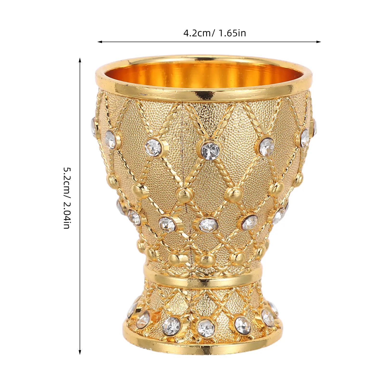 Gold Chalice Goblet Mini Communion Cup Vintage Goblets Glassware for First Holy Communion Church Supplies Ritual Cups Decorative