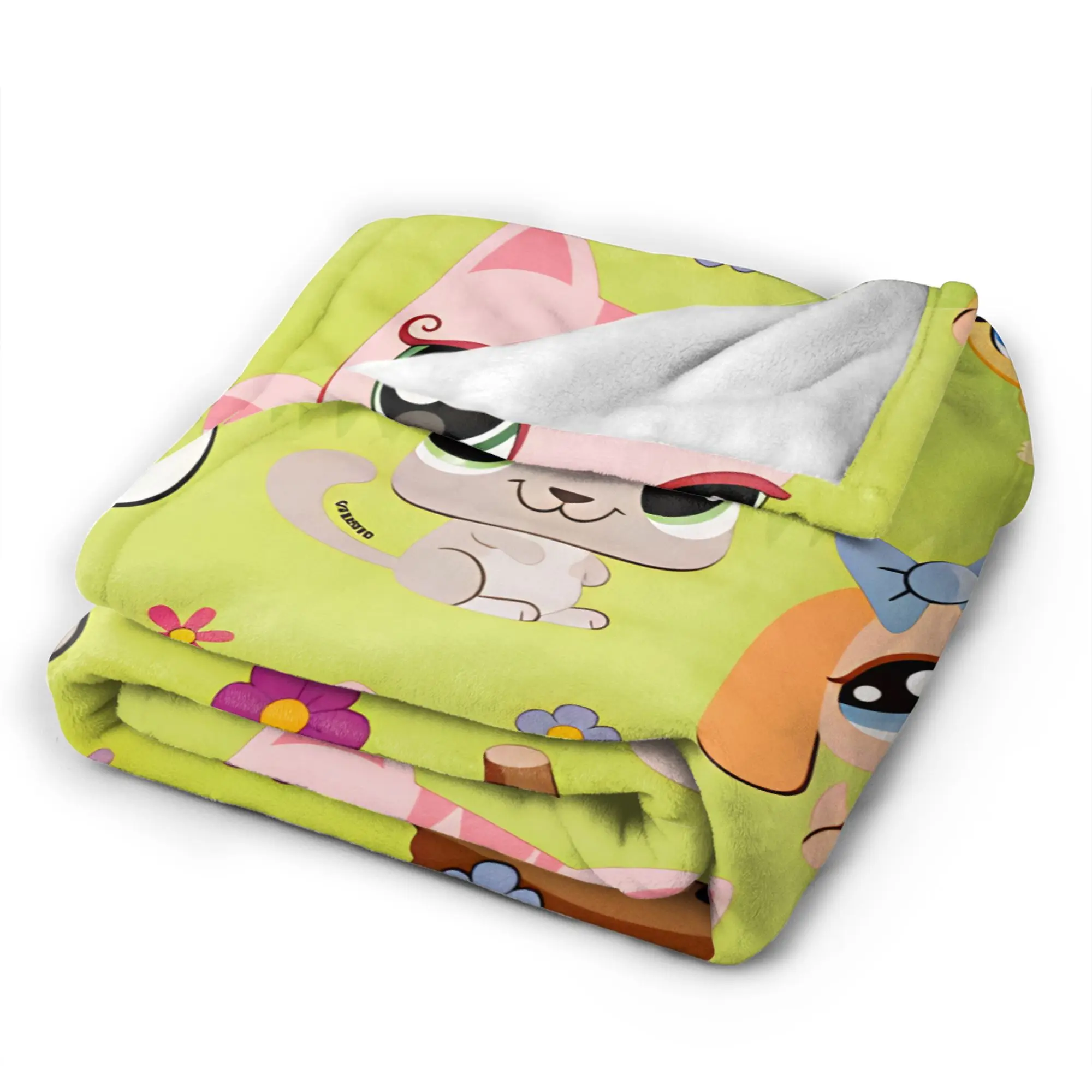 Super Soft Throw Blanket Travel Car Littlest Pets Shops Blanket  Flannel Bedspread For Sofa Home Pattern Sofa Bed Cover
